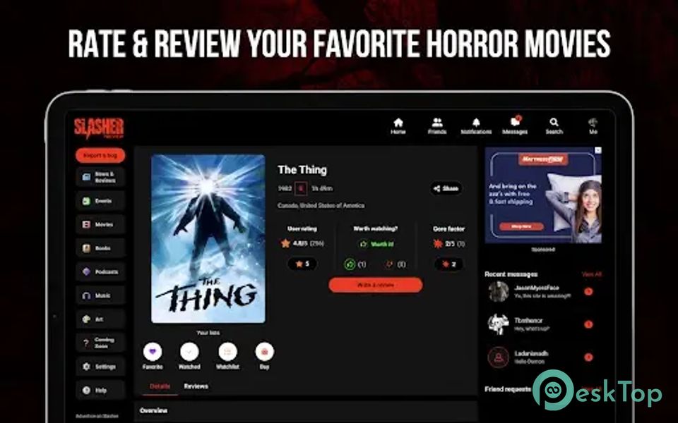 Slasher Horror Social Network 4.9.5 APK MOD Tam Ücretsiz İndir