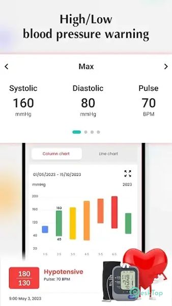 Blood pressure - Heart rate 1.6.35 APK MOD Полная бесплатная загрузка