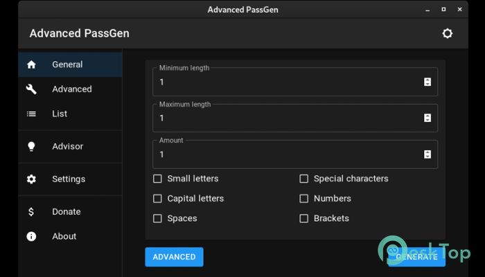 Download Advanced PassGen  2.5.1 Free Full Activated