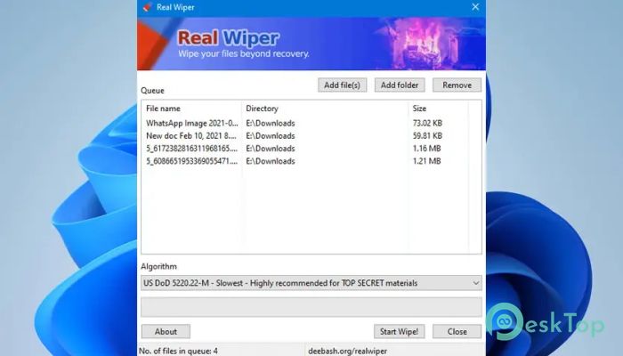 下载 Deebash Real Wiper 1.0 免费完整激活版