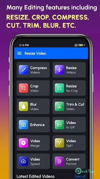 Resize Video, Compress & Crop 3.0.1 APK MOD Полная бесплатная загрузка