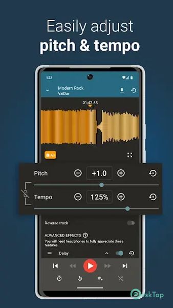 Up Tempo: Pitch, Speed Changer 3.0.0 APK MOD Полная бесплатная загрузка
