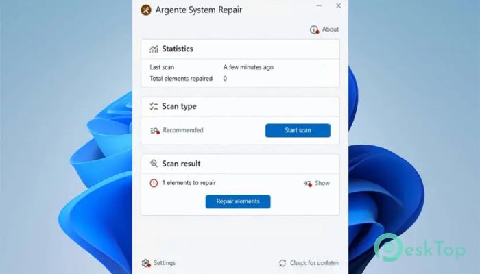 下载 Argente System Repair 1.0.0.9 免费完整激活版