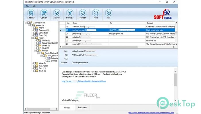 eSoftTools NSF to MBOX Converter 7.5 Tam Sürüm Aktif Edilmiş Ücretsiz İndir