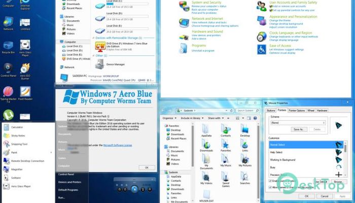  تحميل نظام Windows 7 Aero Blue Lite Edition 2016 برابط مباشر 