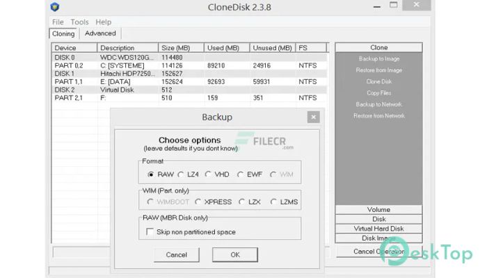 Télécharger CloneDisk  2.3.8 Gratuitement Activé Complètement