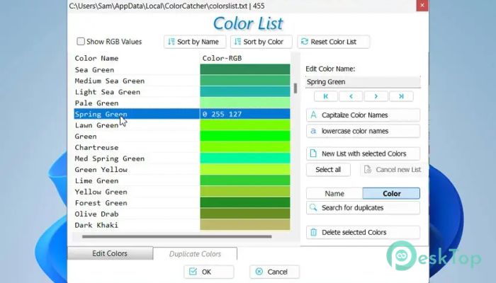 ColorCatcher 3.2 Tam Sürüm Aktif Edilmiş Ücretsiz İndir