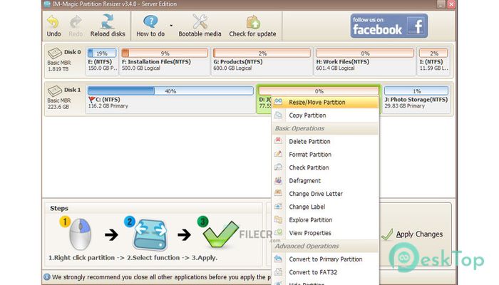 Download IM-Magic Partition Resizer 4.1.7 + WinPE Free Full Activated