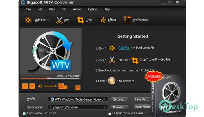 Bigasoft WTV Converter  5.7.2.8768 完全アクティベート版を無料でダウンロード