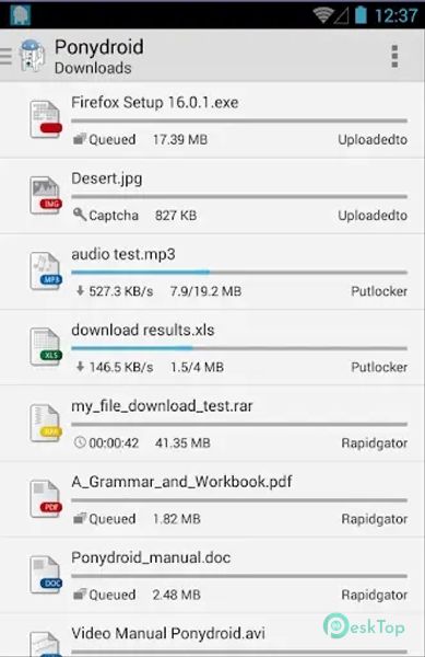 Ponydroid Download Manager 1.8.1 APK MOD Tam Ücretsiz İndir