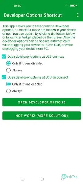 Developer Options Shortcut 1.1.0 APK MOD 完整免费下载