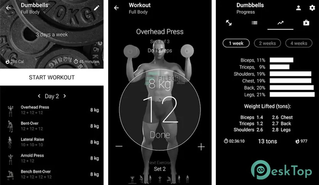 Dumbbell Home Workout 5.0.6 APK MOD Полная бесплатная загрузка