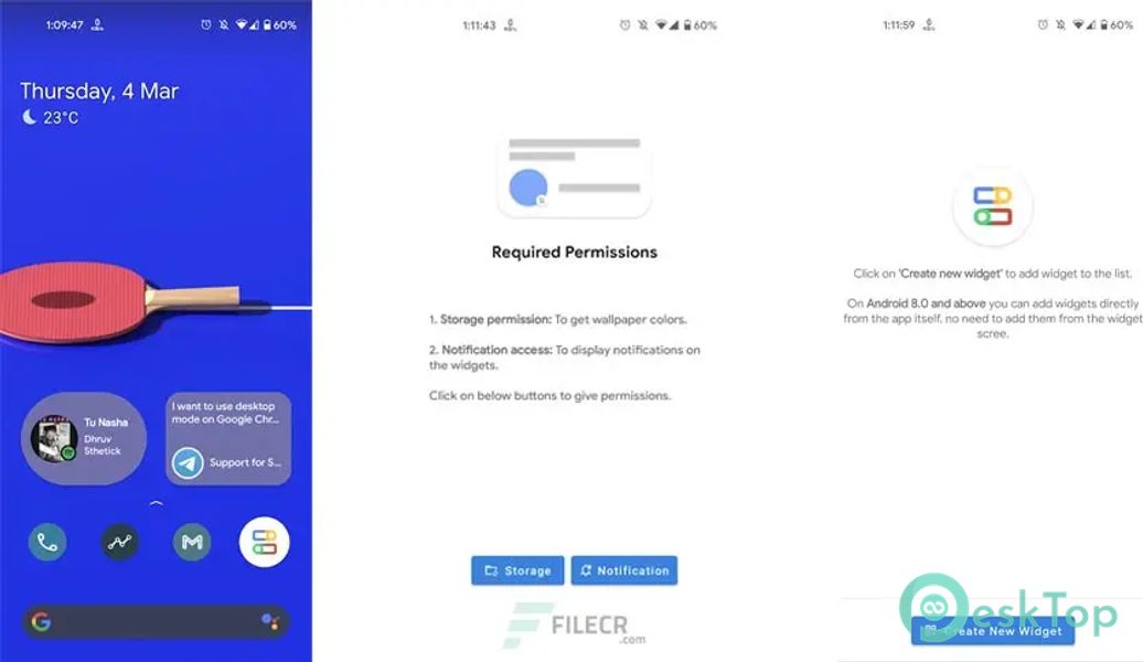 (Notification Widget (Android 12 wallpaper based