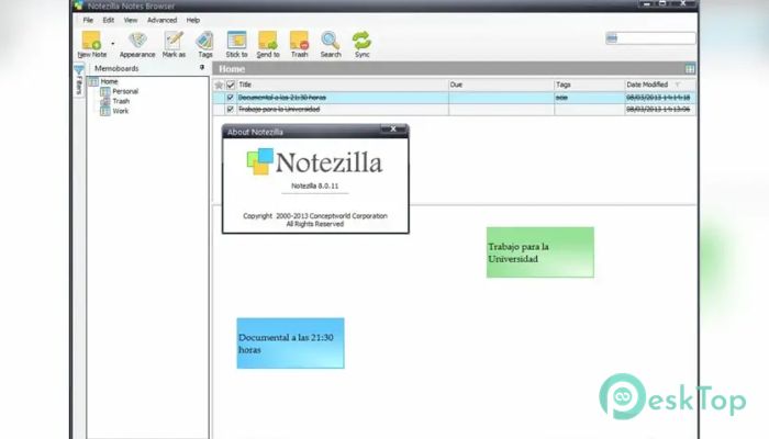 Conceptworld Notezilla 1.0 完全アクティベート版を無料でダウンロード