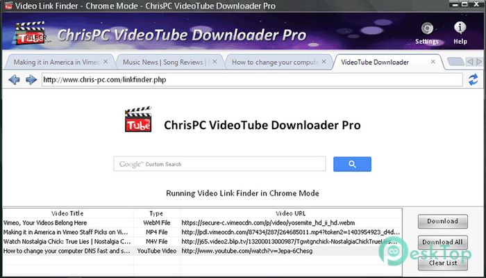  تحميل برنامج ChrisPC VideoTube Downloader Pro 14.22.0817 برابط مباشر