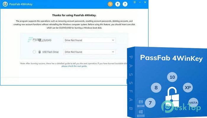 PassFab 4WinKey Ultimate / Pro / Entreprise 8.4.1 Tam Sürüm Aktif Edilmiş Ücretsiz İndir