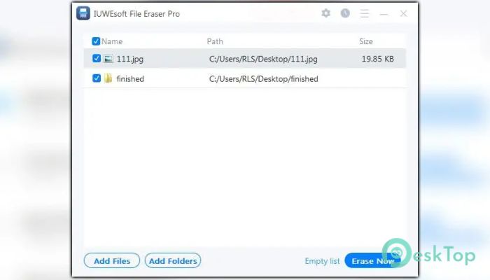 IUWEsoft File Eraser Pro 16.8.0 完全アクティベート版を無料でダウンロード