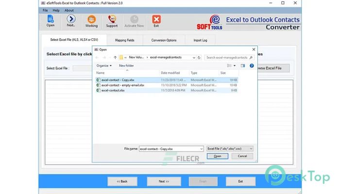 Télécharger eSoftTools Excel to vCard Converter  3.0 Gratuitement Activé Complètement