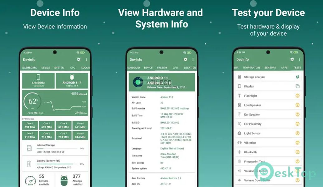 Device Info - View phone info 3.3.7.1 APK MOD Tam Ücretsiz İndir