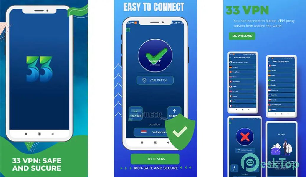 33 VPN Proxy For Android v1.0 APK MOD Полная бесплатная загрузка