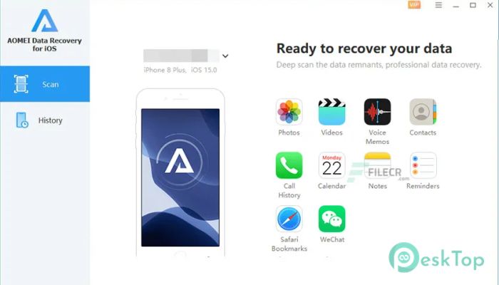 Скачать AOMEI Data Recovery for iOS  2.0 полная версия активирована бесплатно