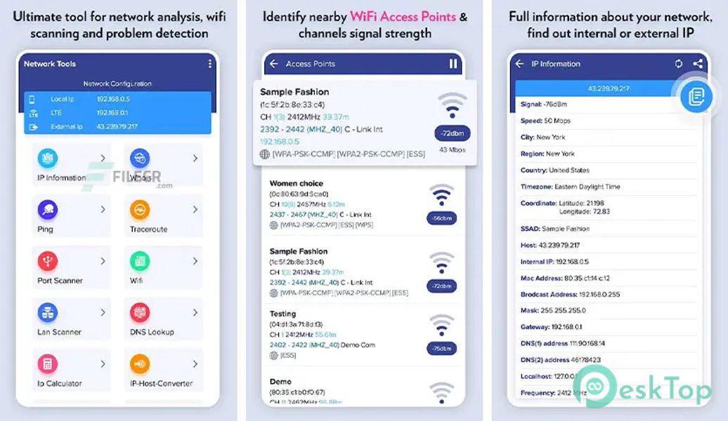 Network Tools: WiFi Analyzer, IP Utilities v1.4 APK MOD Полная бесплатная загрузка