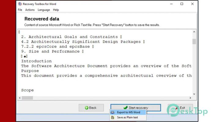 Recovery Toolbox for Word 4.5.17.45 Tam Sürüm Aktif Edilmiş Ücretsiz İndir