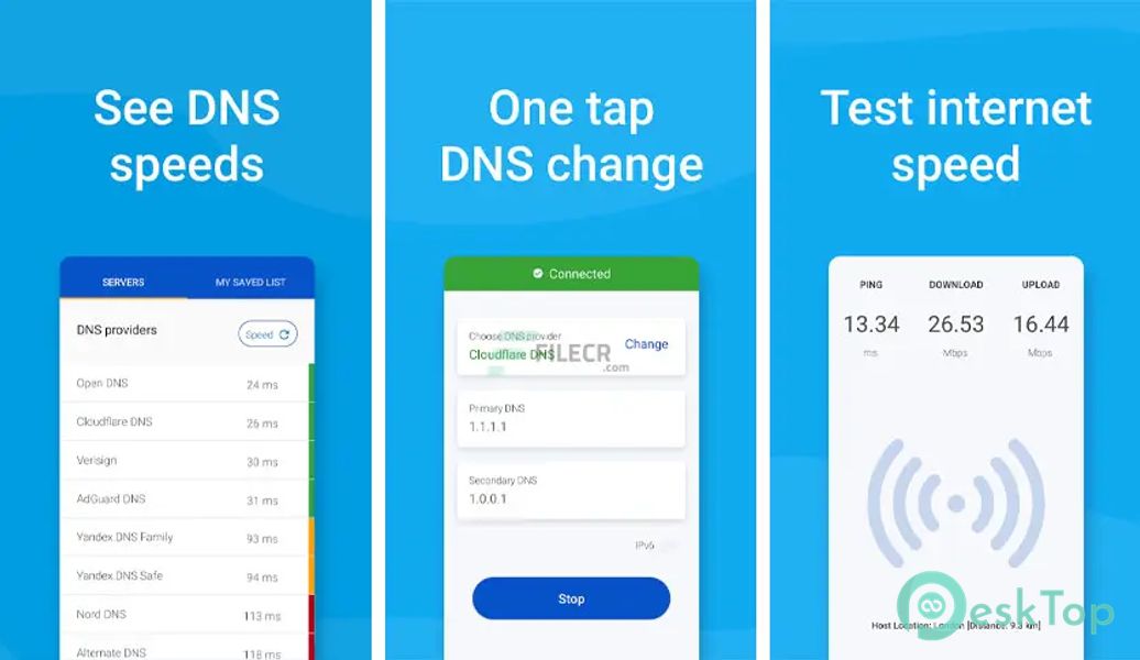 DNS Changer (no root Mobile Data/WIFI) IPV6 | IPV4 v1.0.35 APK MOD Полная бесплатная загрузка