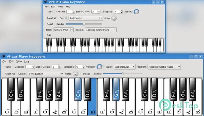 Virtual MIDI Piano Keyboard (VMPK) 0.9.0 Tam Sürüm Aktif Edilmiş Ücretsiz İndir