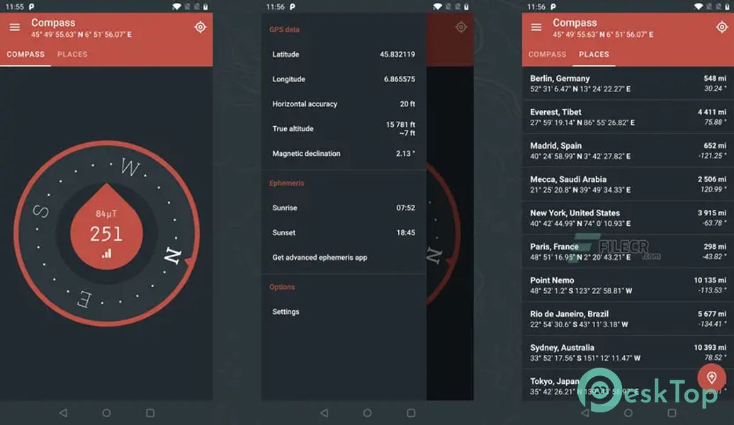 Compass 6.2.2 APK MOD Полная бесплатная загрузка