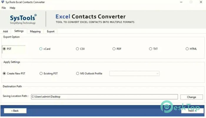 Download SysTools Excel Contacts Converter 4.0 Free Full Activated