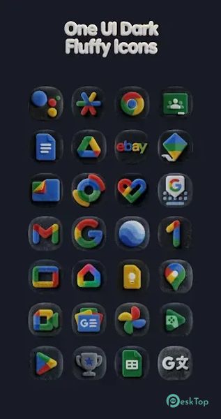 OneUi Dark Fluffy Icons 4.1 APK MOD Unlocked (Full) Free Download