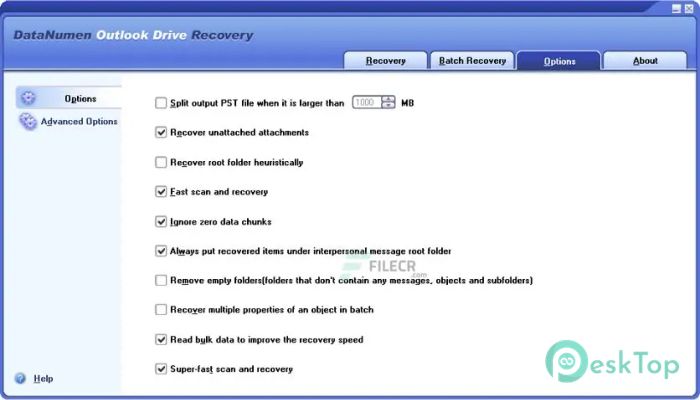 Download DataNumen Outlook Drive Recovery 7.6.0.0 Free Full Activated