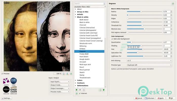 Télécharger G’MIC-Qt  3.5.2 for GIMP Gratuitement Activé Complètement