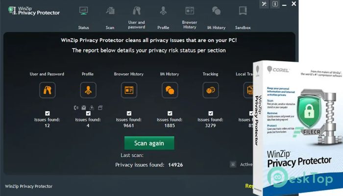  تحميل برنامج WinZip Privacy Protector  4.0.9 برابط مباشر
