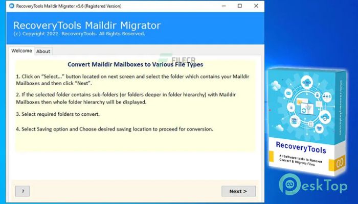 下载 RecoveryTools Maildir Migrator 5.8 免费完整激活版