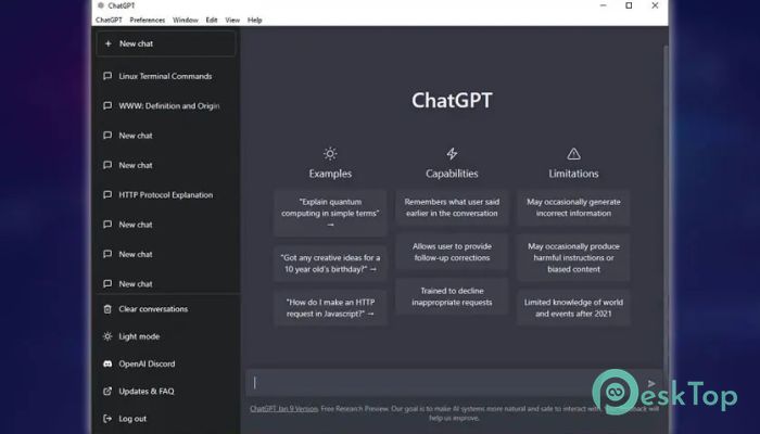 Télécharger ChatGPT Desktop 1.1.0 Gratuitement Activé Complètement