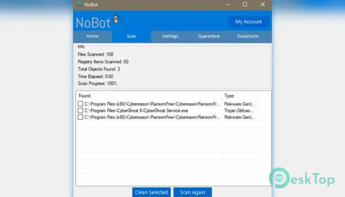 NoBot Premium 1.0.7.5 Tam Sürüm Aktif Edilmiş Ücretsiz İndir