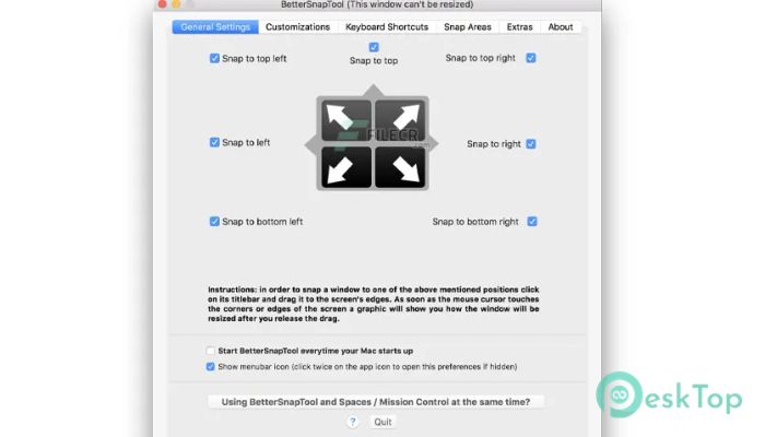 BetterSnapTool  1.9.7 Mac用無料ダウンロード