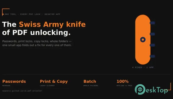 تحميل برنامج CK PDF Unlocker 8.4.4 برابط مباشر