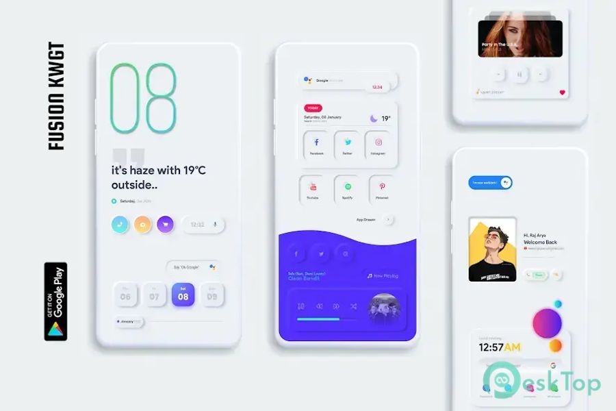 FusiOn for KWGT 17.0 APK MOD Unlocked (Full) Free Download