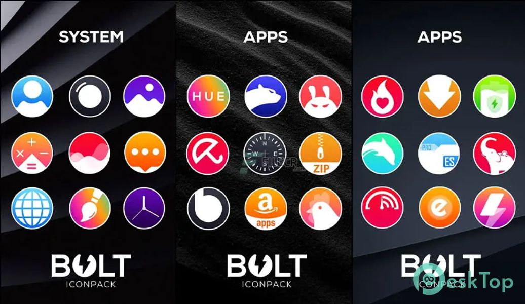 Télécharger BOLT Icon Pack v4.5 APK MOD Gratuitement et Complet