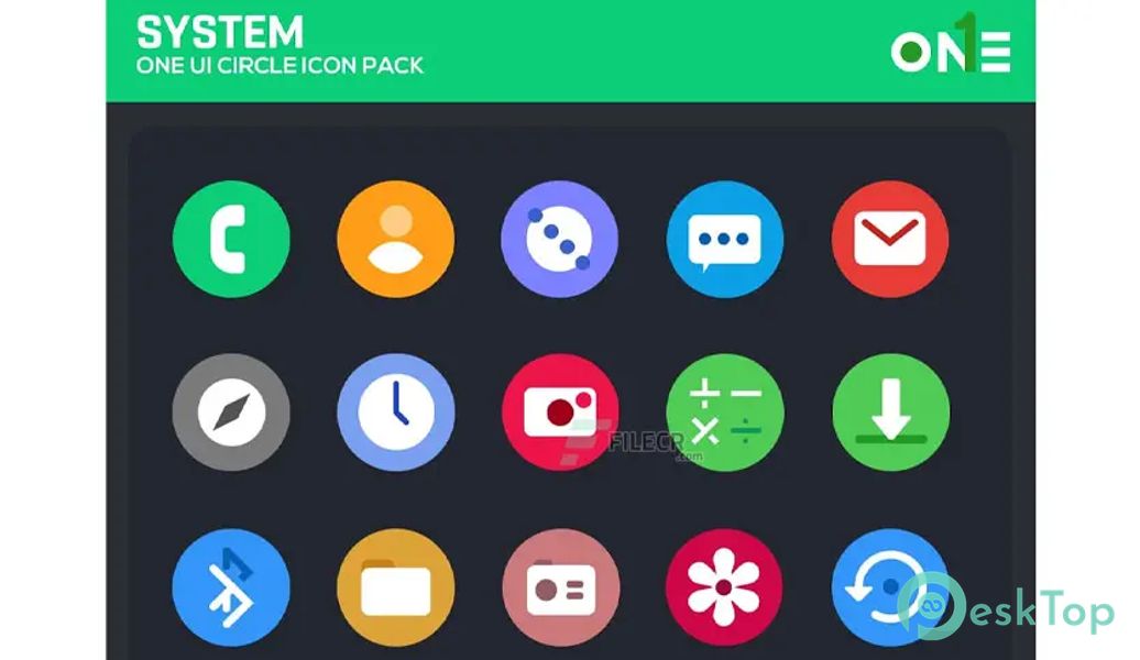 OneUI Circle Icon Pack v4.3 APK MOD Tam Ücretsiz İndir