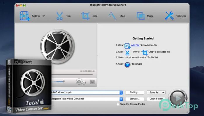 Bigasoft Total Video Converter 5.7.0.8427 Mac İçin Ücretsiz İndir
