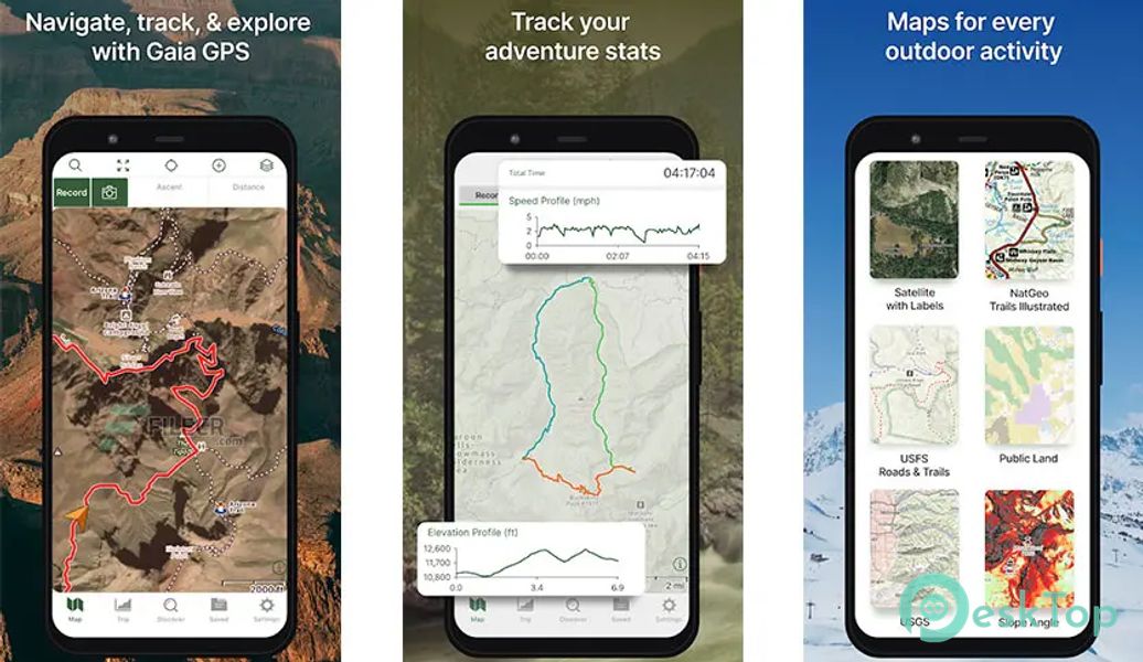 Gaia GPS - Offroad Hiking Maps 2025.1 build 9059 APK MOD Полная бесплатная загрузка