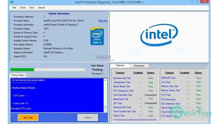  تحميل برنامج Intel Processor Diagnostic Tool 4.1.5.37 برابط مباشر
