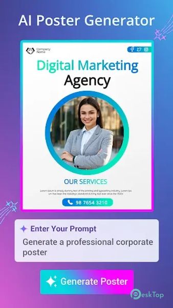Poster maker AI Graphic design