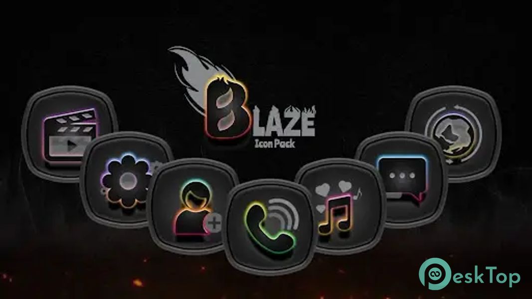 Blaze Dark Icon Pack 3.1.3 APK MOD Unlocked (Full) Free Download