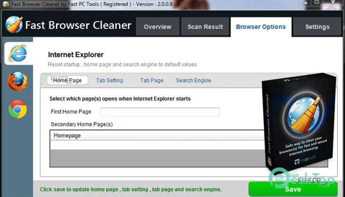 Fast Browser Cleaner 2.1.1.5 完全アクティベート版を無料でダウンロード