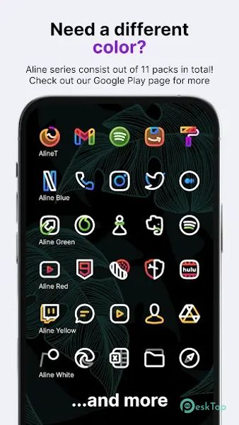 Aline: bold linear icon pack 3.4.4 APK MOD تحميل مجاني كامل